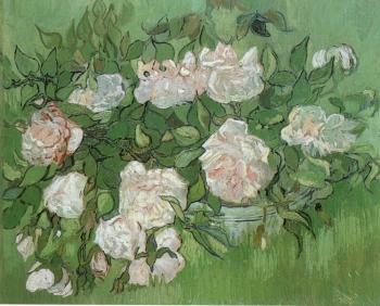 Vincent Van Gogh : Still Life, Pink Roses